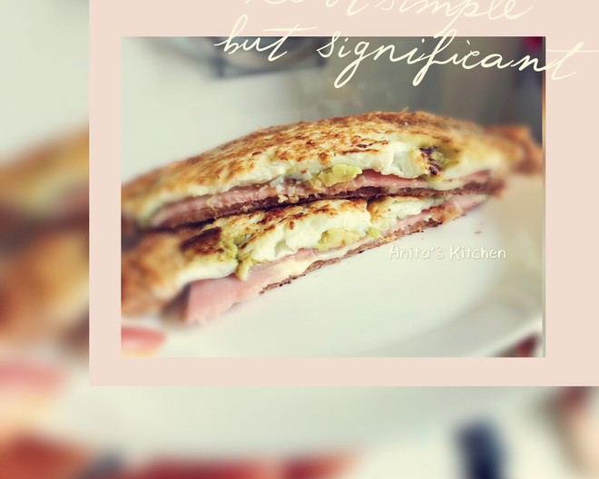 减脂期间的高热量美味 火腿蛋三明治(一片面