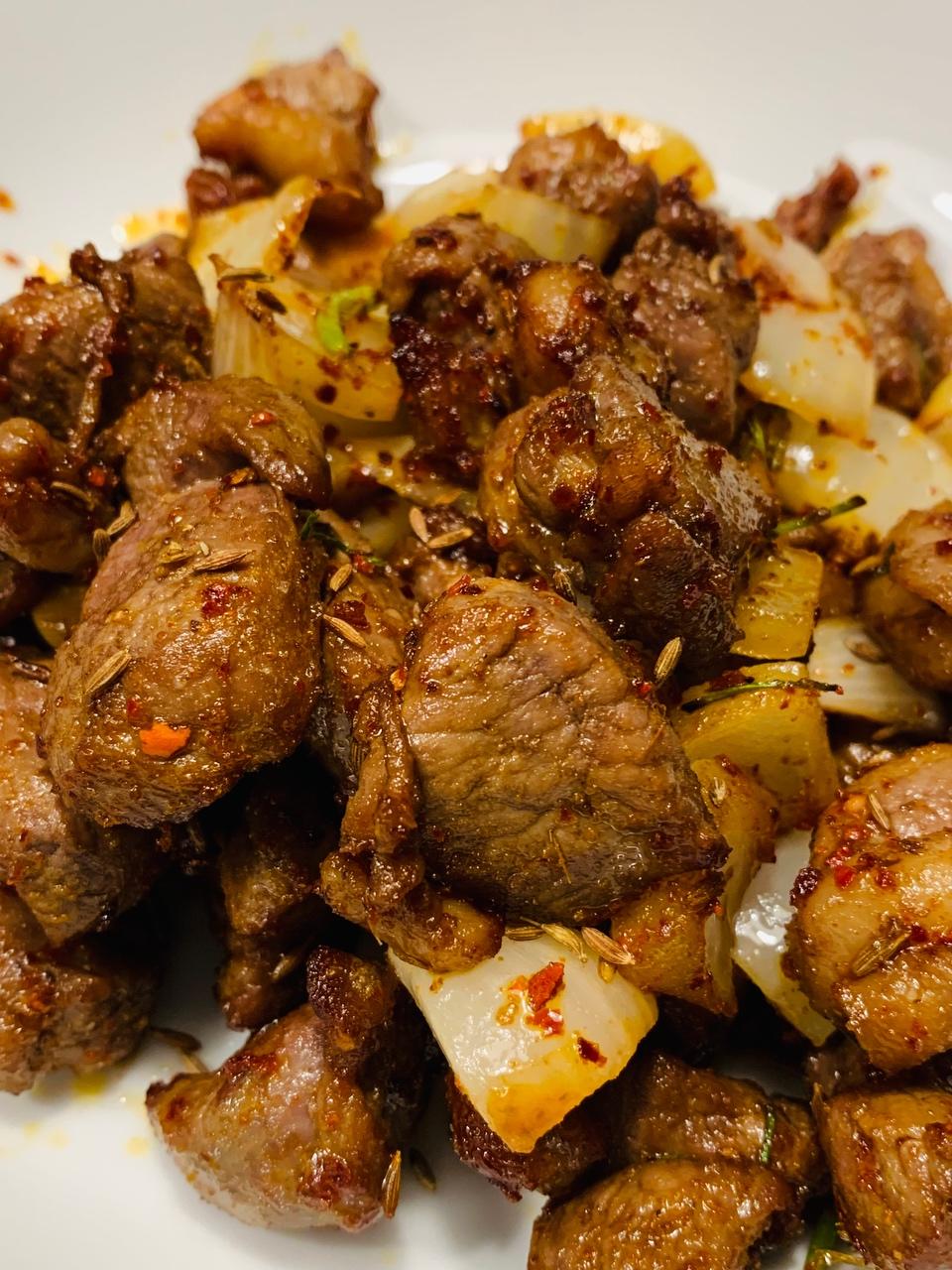 空气炸锅版孜然羊肉