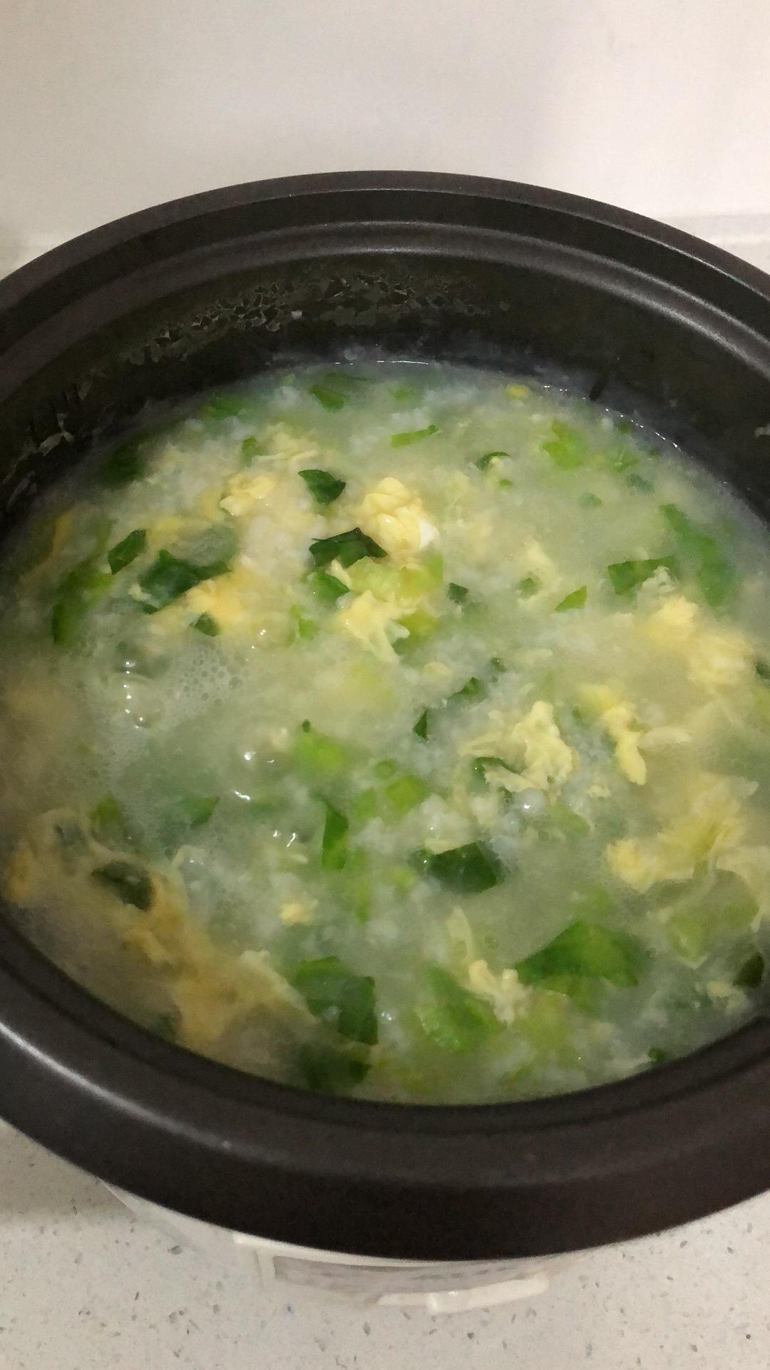 青菜鸡蛋粥