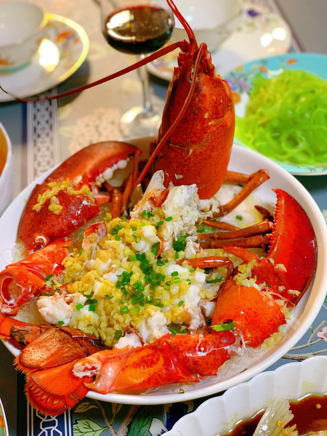 蒜蓉蒸龙虾
