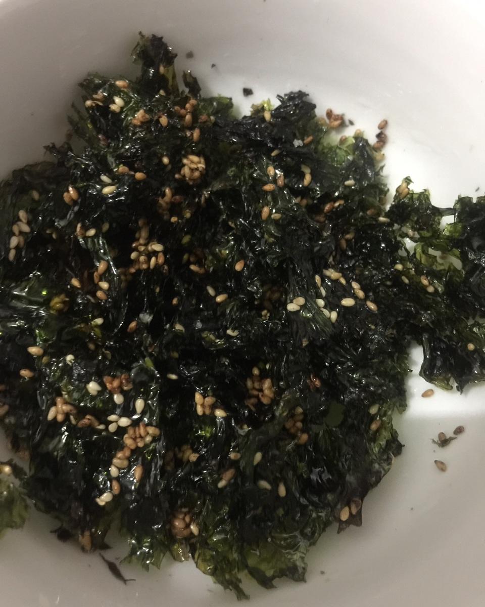赞                  炒海苔              紫菜,芝麻油,色拉油,熟