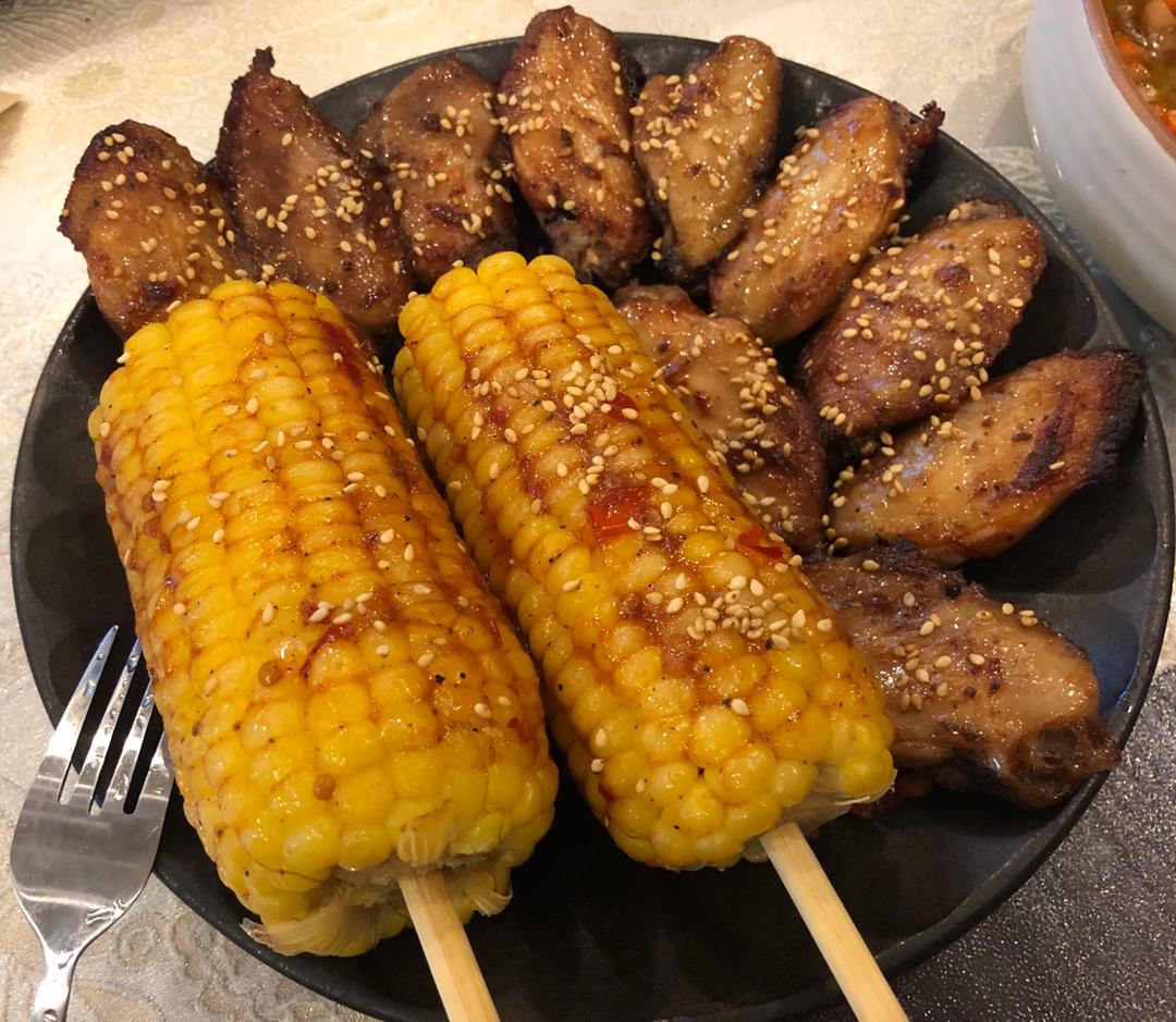 老口味做的香辣烤玉米