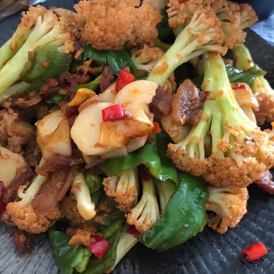 菜花炒五花肉