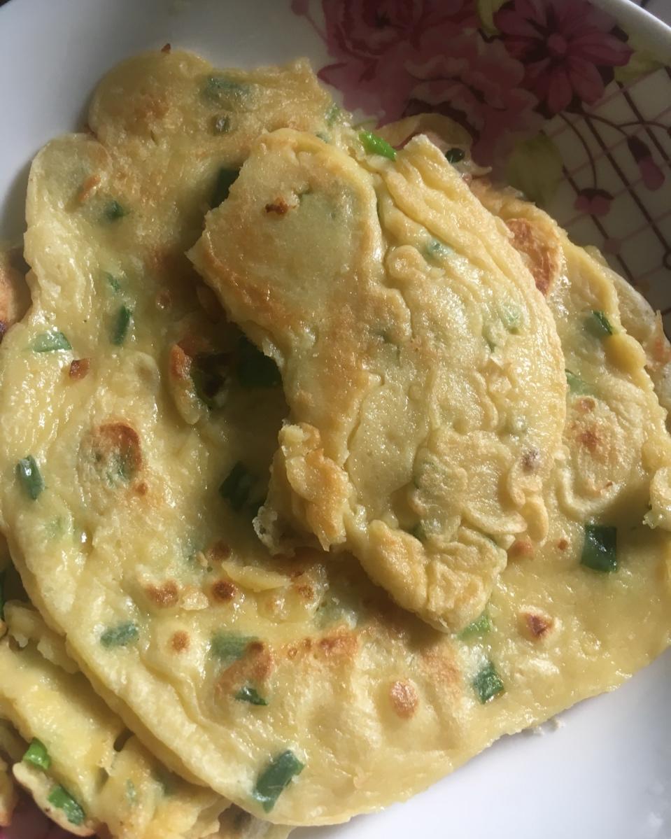 mich2做的葱花鸡蛋饼
