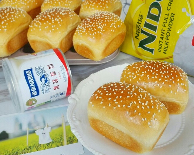 汤种炼乳小面包的做法