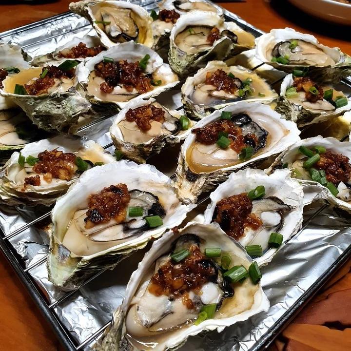 海胆的食材簿做的烤生蚝