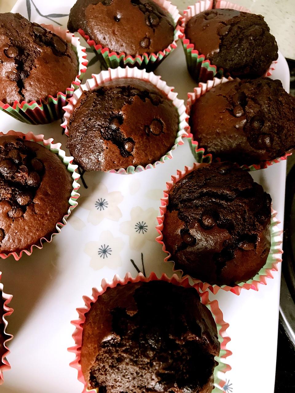 悦*вāby做的巧克力muffin
