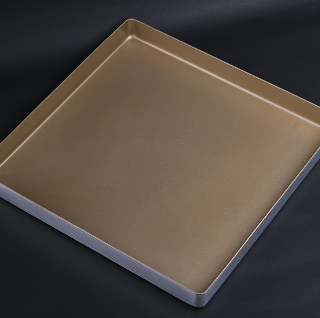 贝壳烘焙 | 三能方形烤盘28*28cm SN13123金色不沾蛋糕卷牛轧糖月饼烘焙模具图片0