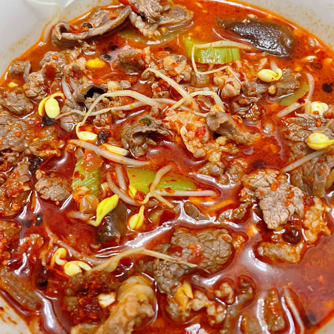杨或青做的水煮牛肉正宗川味家常