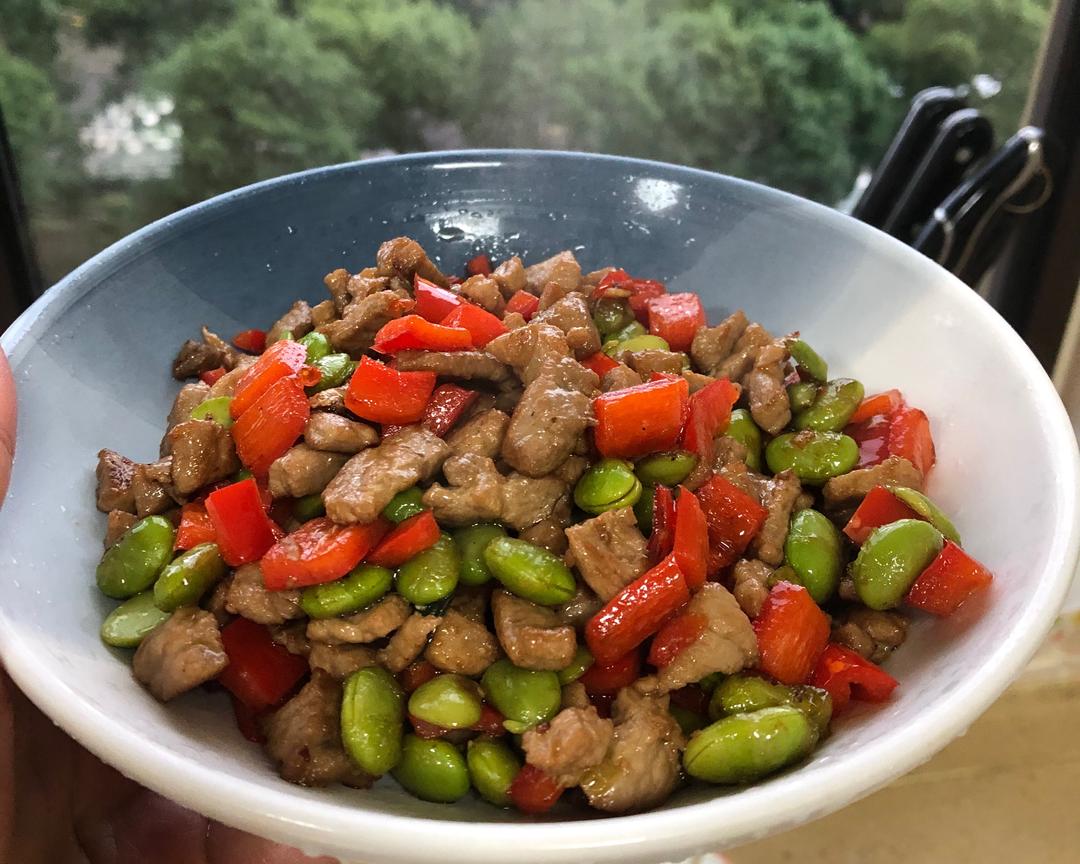 毛豆炒肉