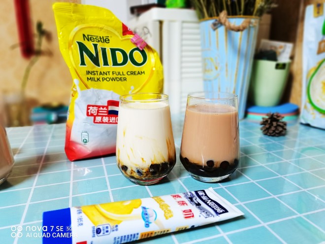 雀巢饮品:黑糖珍珠鲜奶&脏脏茶的做法