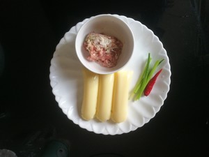 日本豆腐蒸肉沫的做法 步驟1
