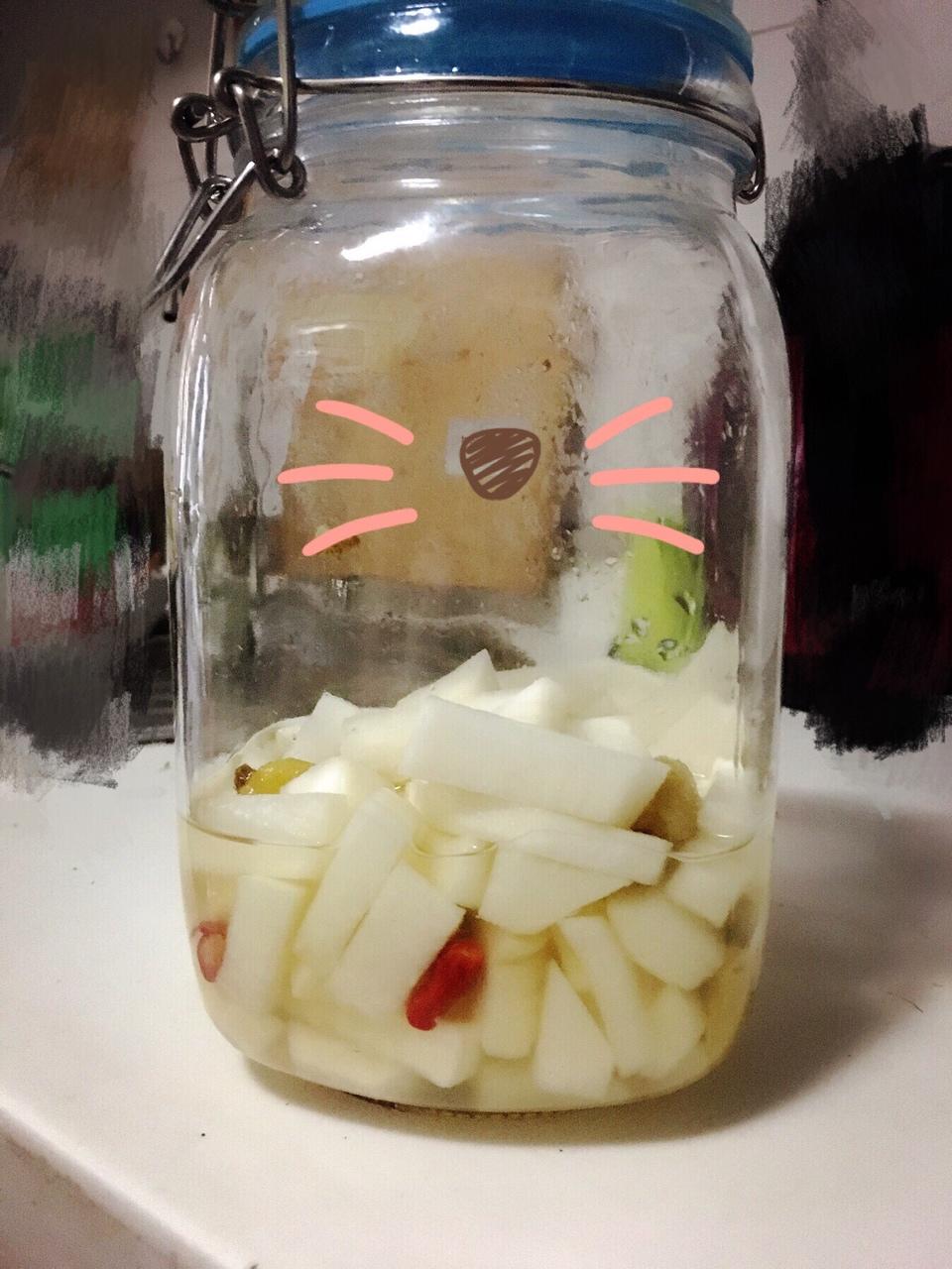 脆豆鸭在做饭做的爽口腌萝卜