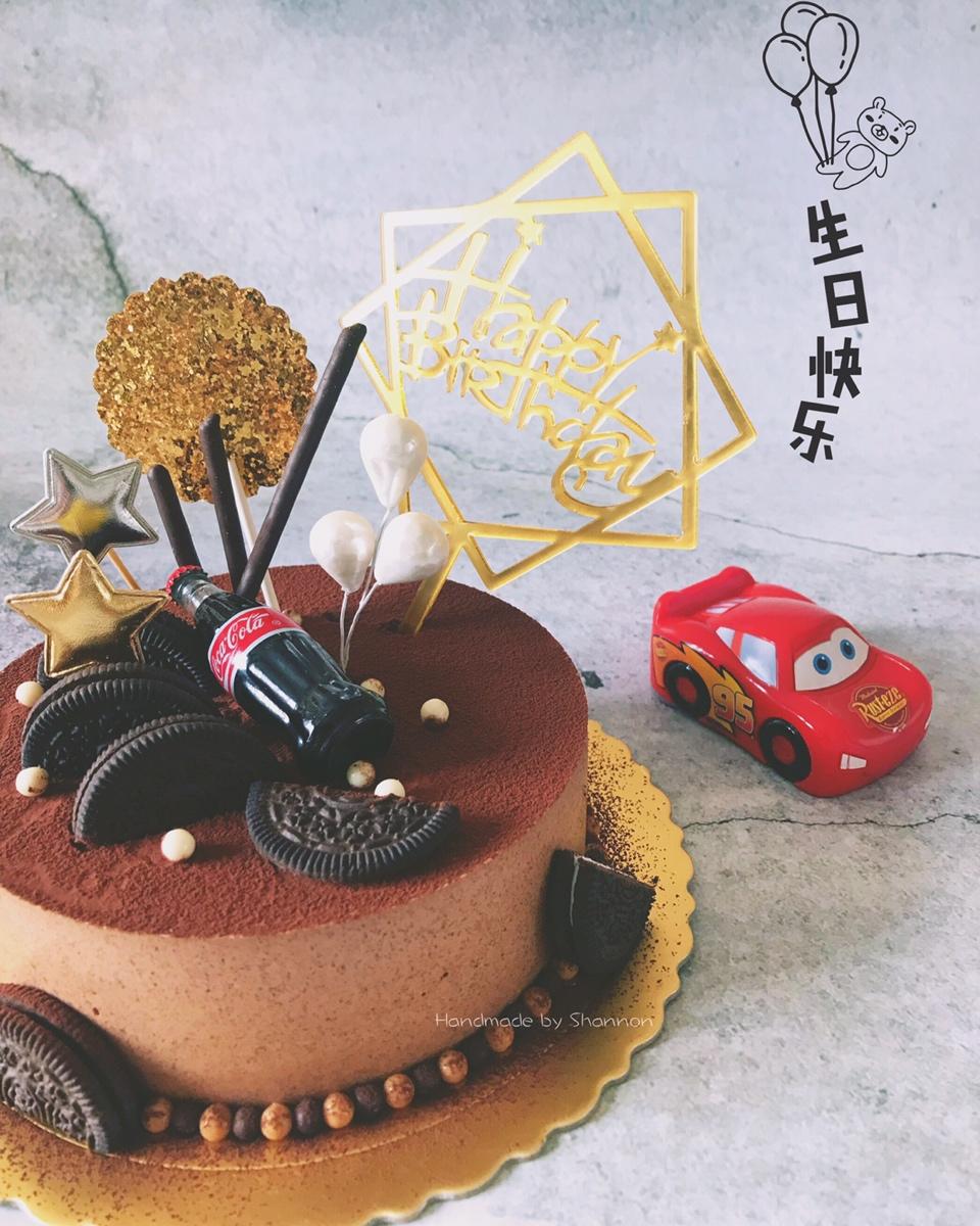 shannon营养早餐做的男士生日蛋糕
