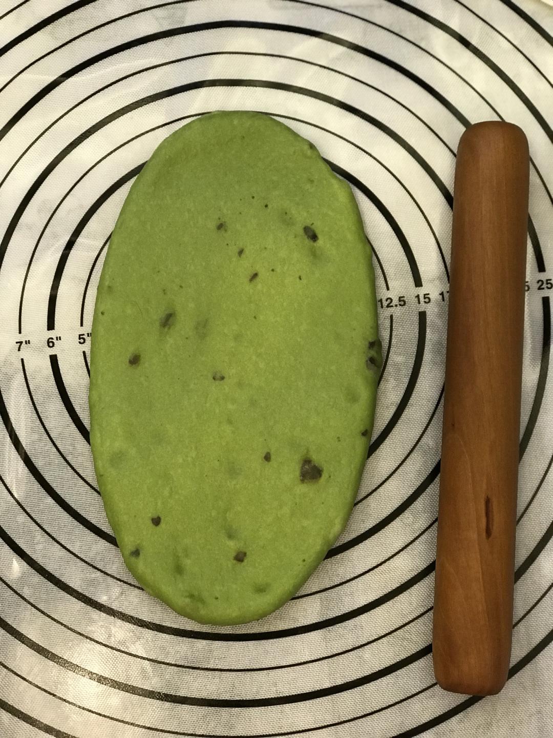 【【中种绵绵绵吐司】抹茶蜜豆味的做法步骤图】顾小小大人-制作