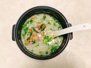 咸骨青菜粥的做法 步骤4