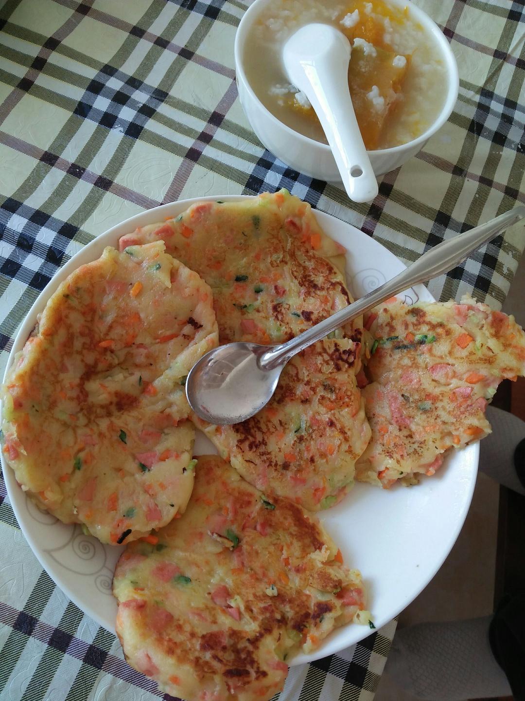 马俪1989做的土豆火腿早餐饼