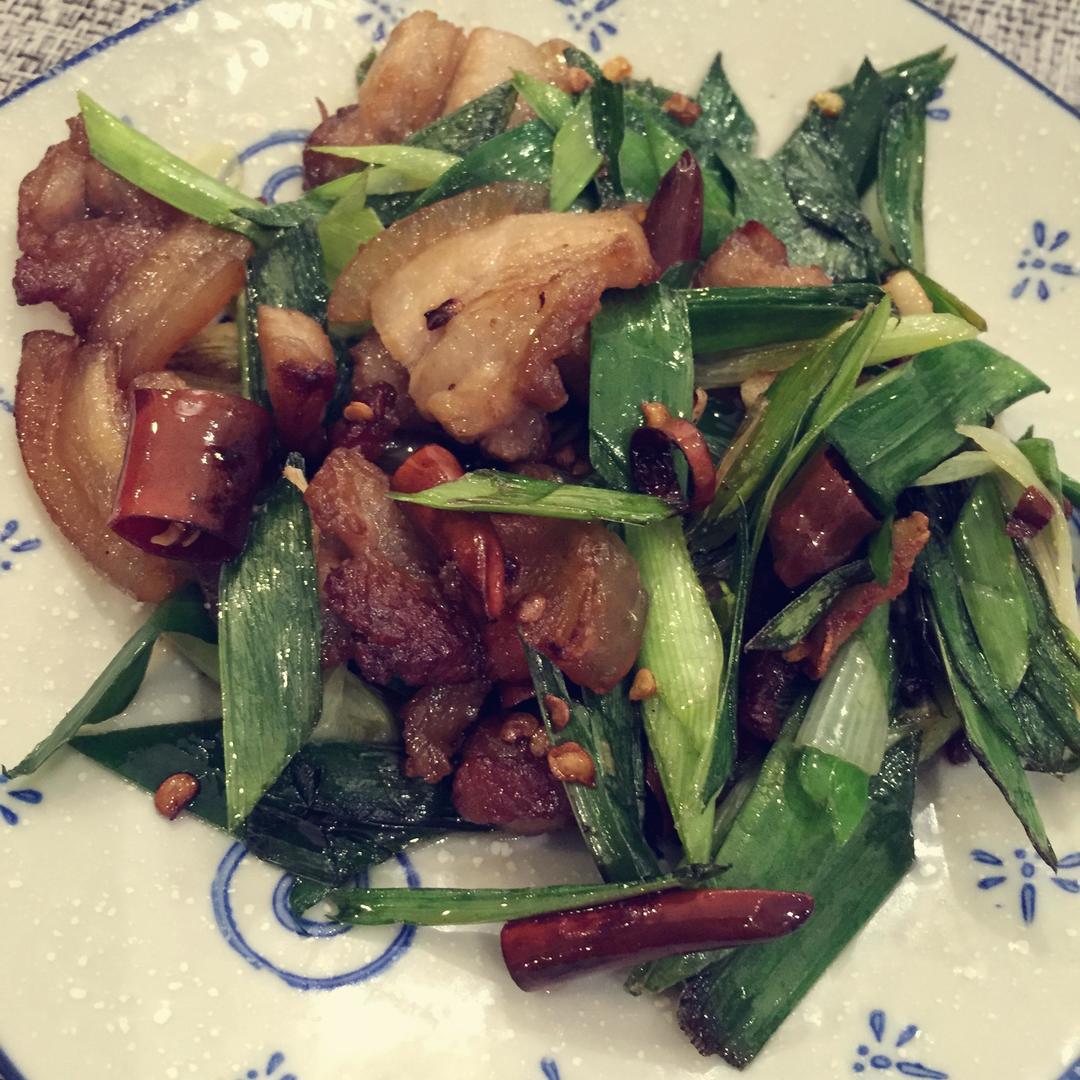 生炒蒜苗五花肉