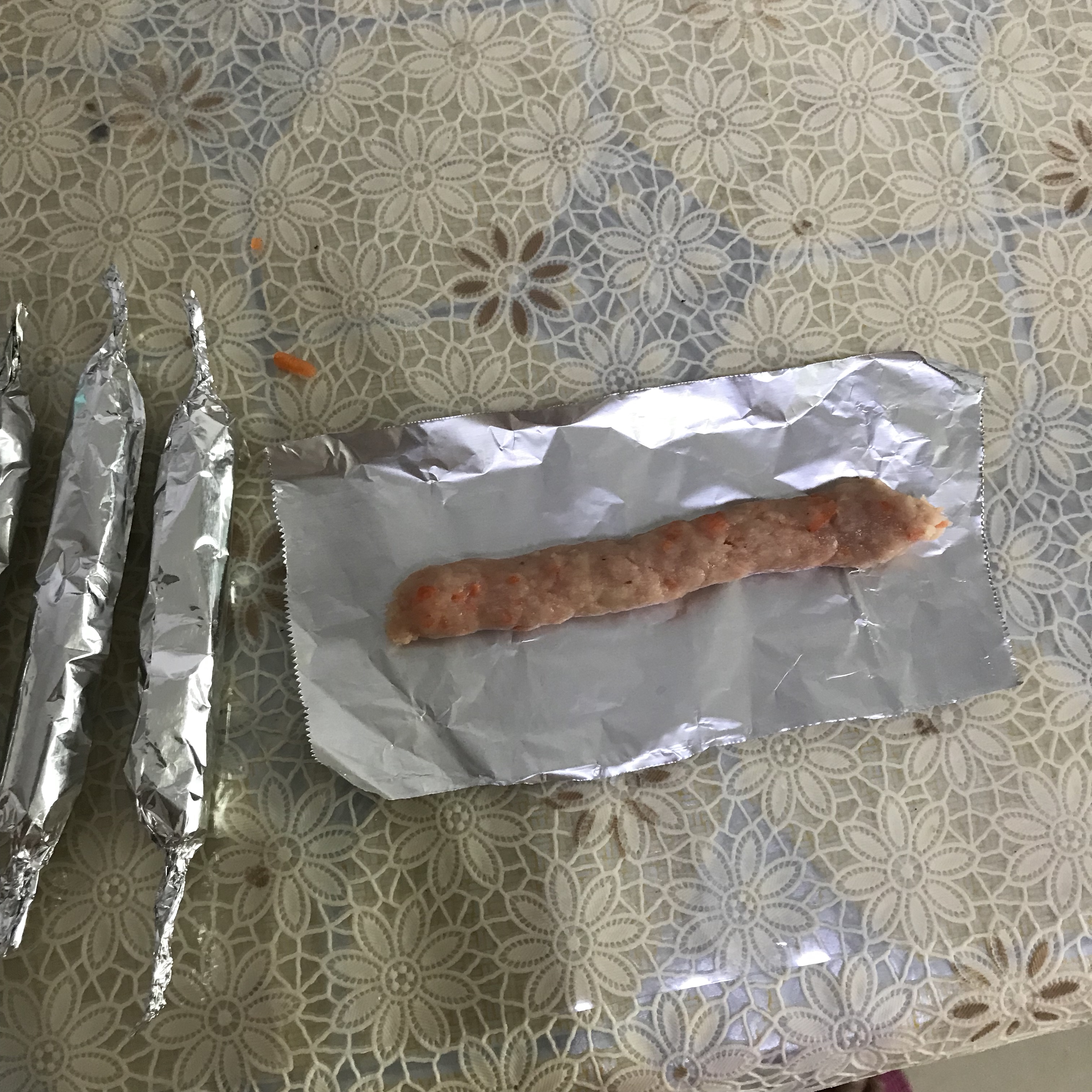 宝宝辅食之胡萝卜土豆猪肉肠(8M+)