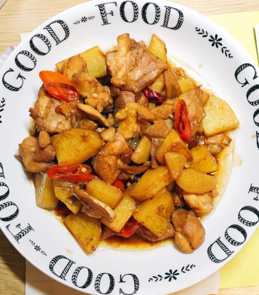 家常菜 土豆炒鸡肉 abby姐是我做的土豆炒鸡肉 赞 土豆,鸡肉,姜,豆瓣