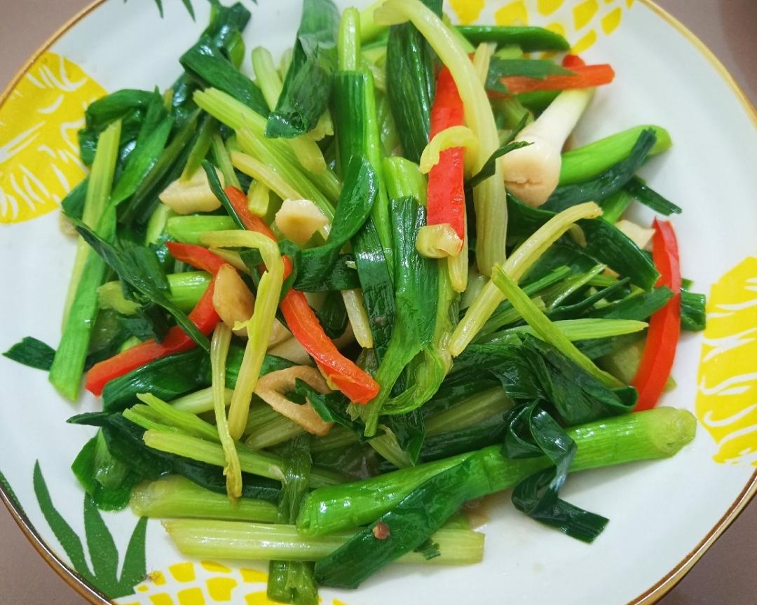 素炒蒜苗芹菜(素菜)