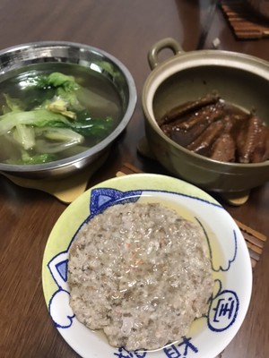 梅菜蒸虾/肉饼的做法 步骤9