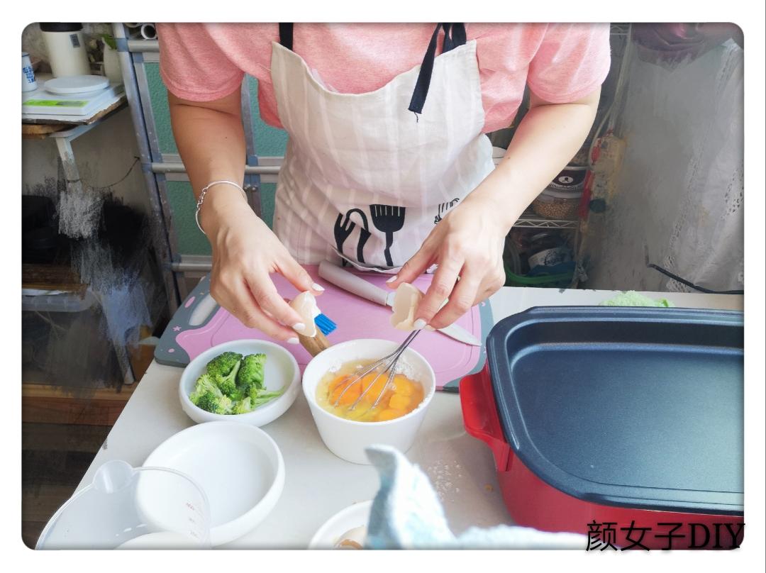 #麦子厨房#美食锅之西蓝花海米鸡蛋饼