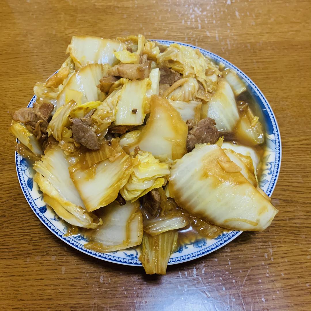 白菜炒肉的做法