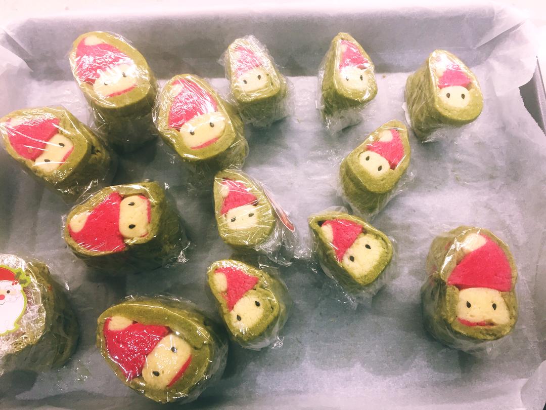 【抹茶曲奇圣诞小红帽造型饼干的做法步骤图】sukieG-制作