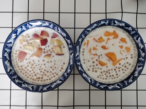夏日清凉饮品~芒果西米露,水蜜桃西米露的做法 步骤3