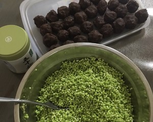 维维朵——抹茶西米豆沙粽的做法 步骤1