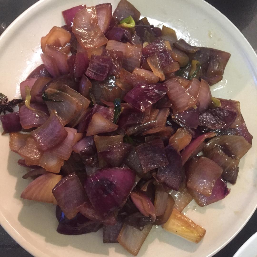 千岛酱酱做的素炒洋葱