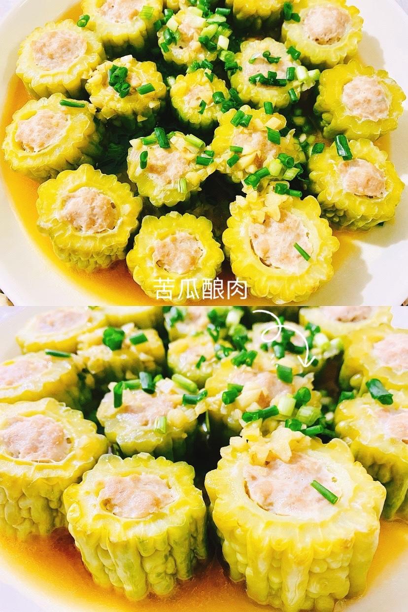 家常菜 【苦瓜酿肉】清热去火,荤素搭配刚刚好          天气逐渐炎热