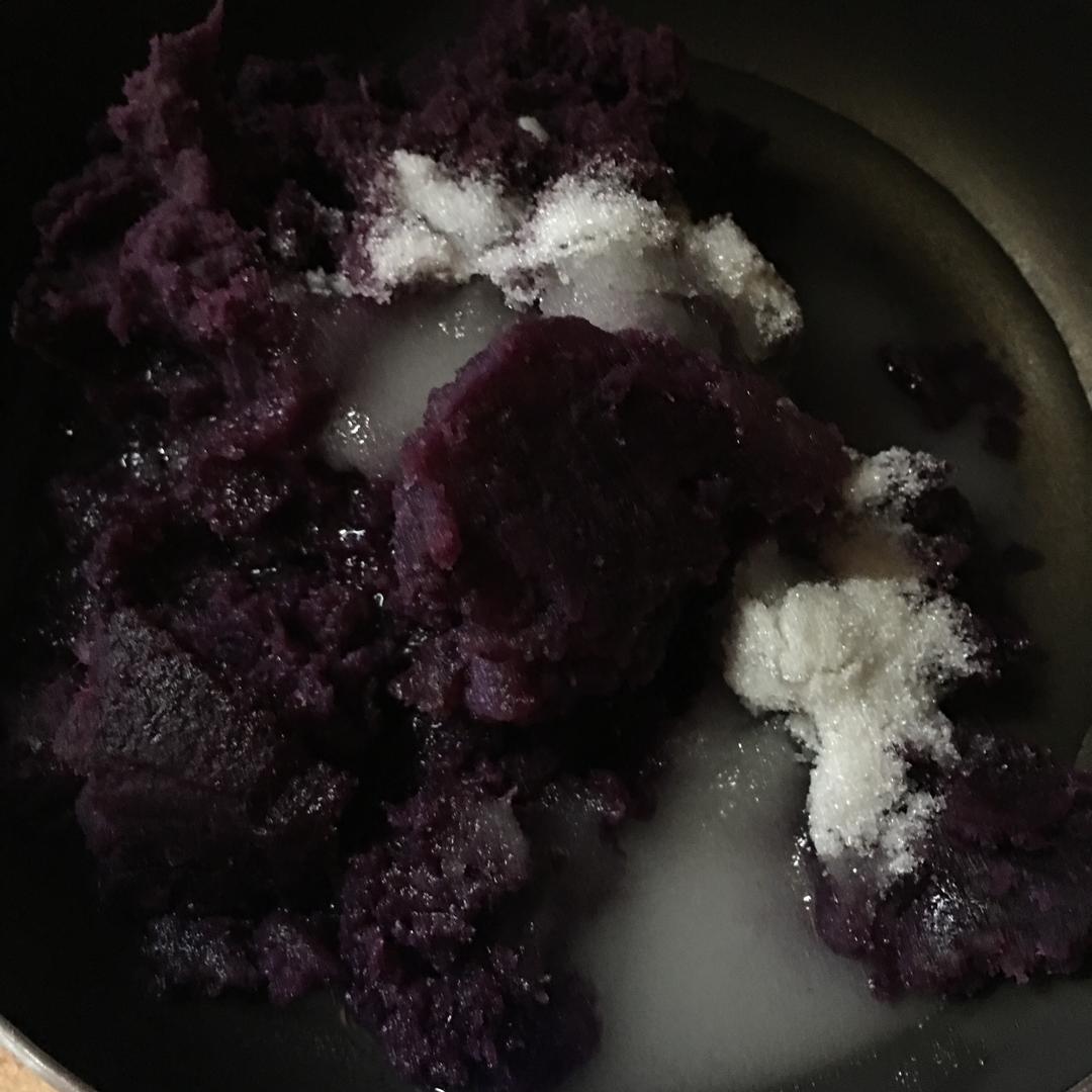 【中种大理石纹紫薯吐司的做法步骤图】嘉嘉的自留地-制作