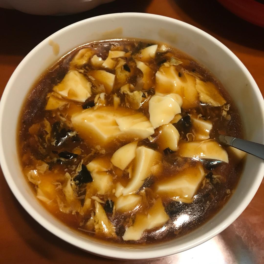 小石头在路上做的京味卤汁儿豆腐脑