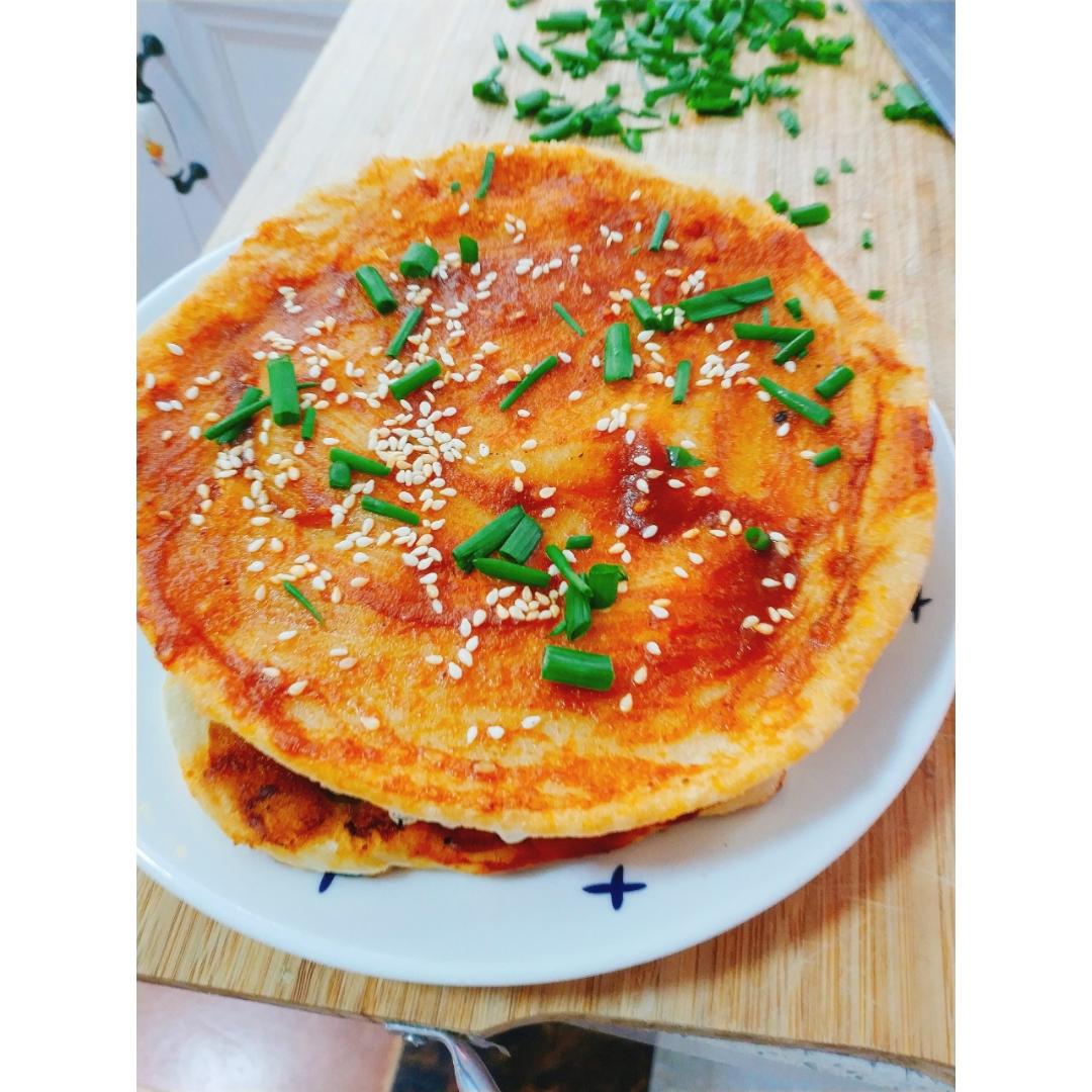 布棉兜做的酱香饼