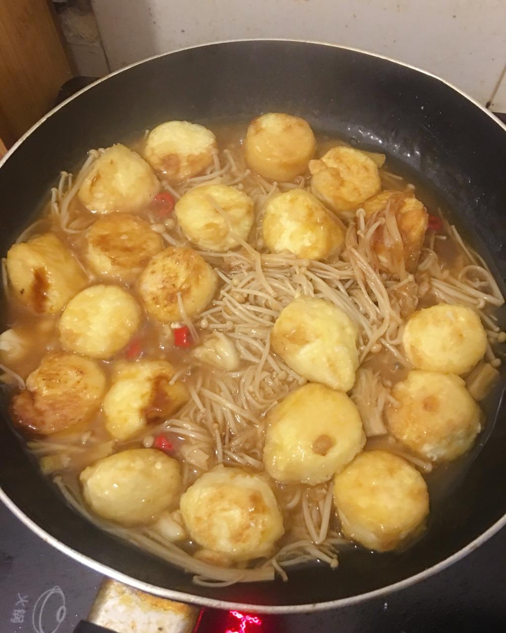 五公子也做的超级下饭菜-金针菇日本豆腐