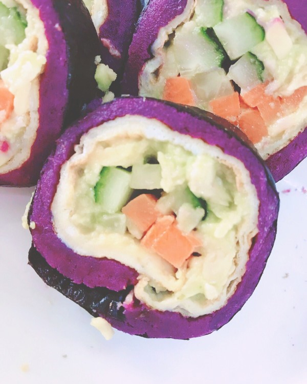 大神器做的杂蔬海苔圈圈卷【土豆泥土豆卷】减脂增肌新寿司燃腹吗反弹脂好瘦吃饱图片