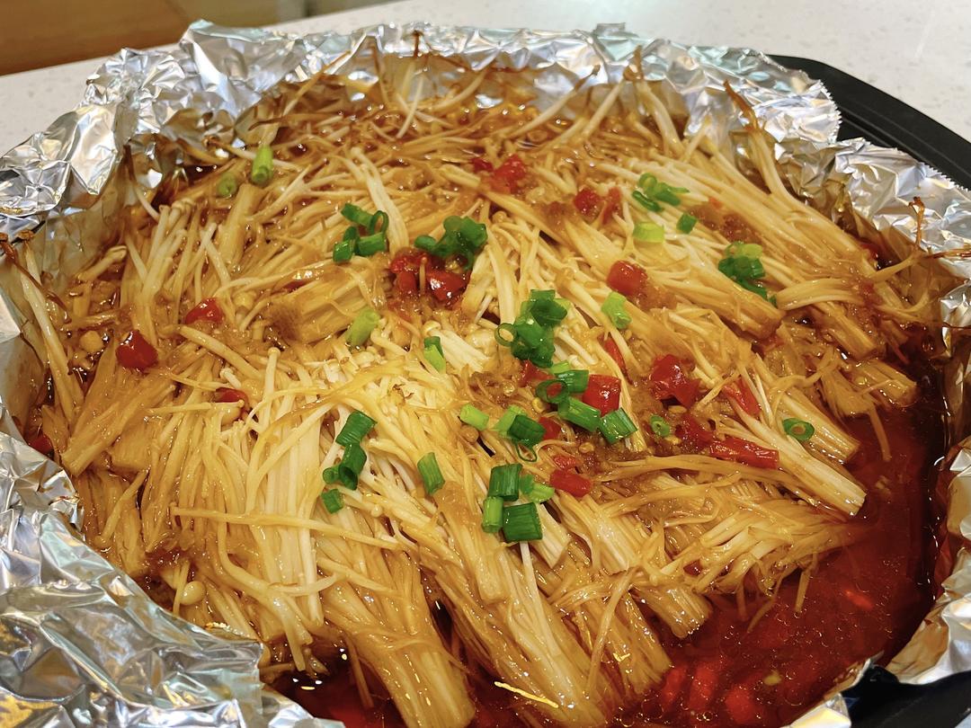 来自大排档的诱惑——锡纸金针菇