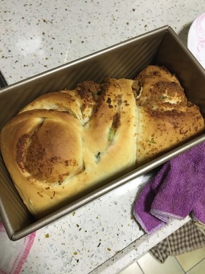 中种法的香葱肉松吐司的做法 步骤12