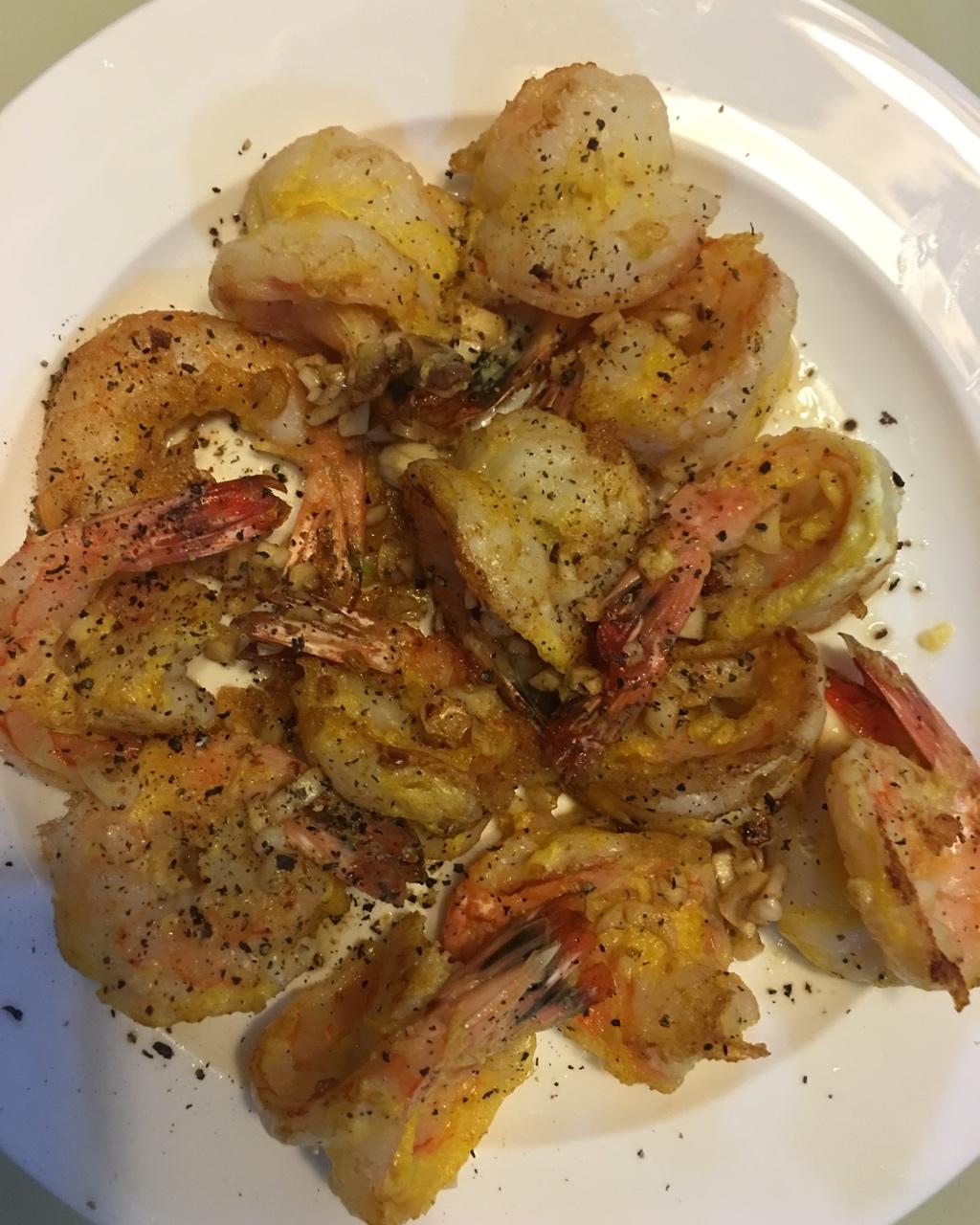 珀锶做的香煎黑虎虾