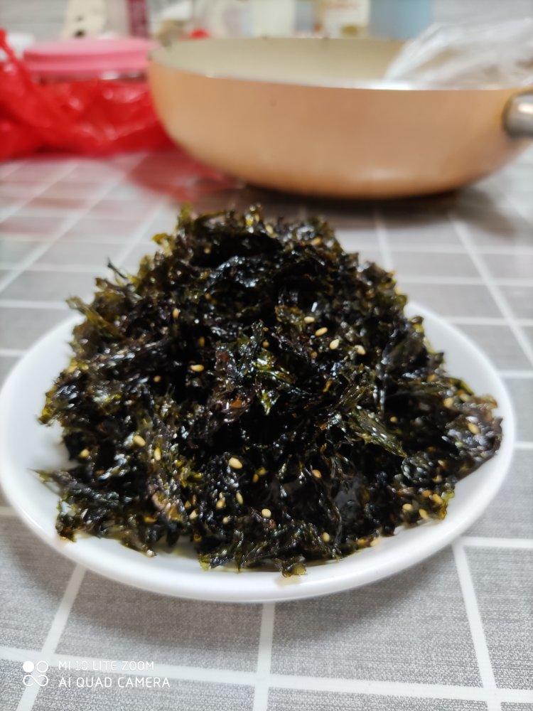 菲fei1221做的用紫菜做海苔【芝麻海苔碎】超级简单