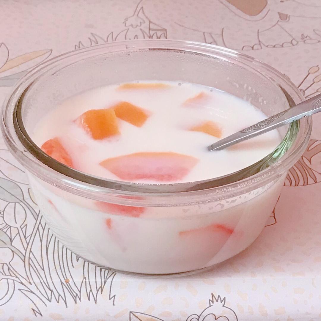 木瓜炖牛奶的做法 步骤3
