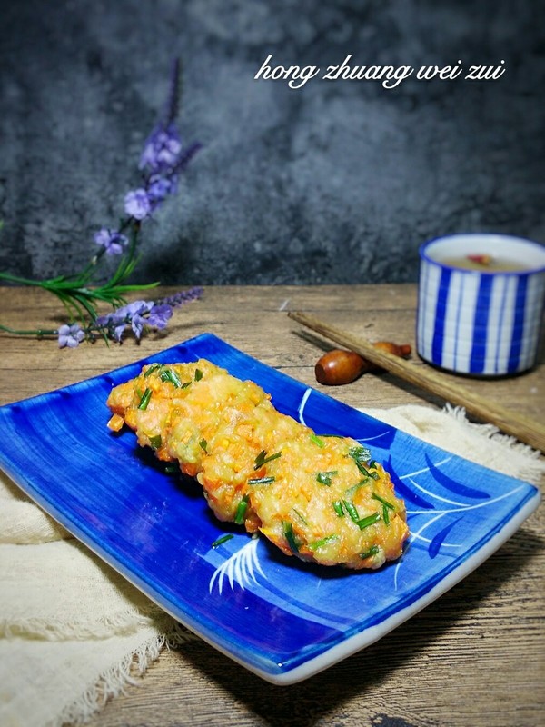 【胡萝卜鲜虾饼图片】红妆微醉