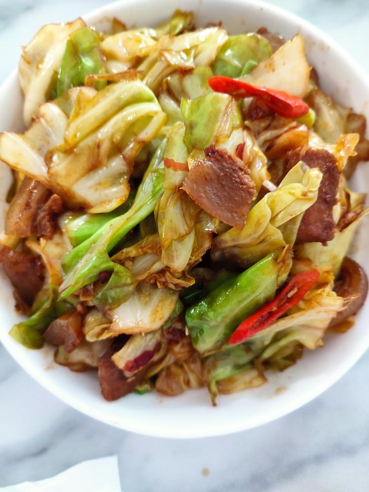 回锅肉包菜