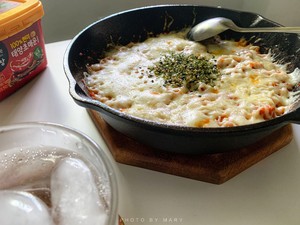韩式辣酱番茄拉丝芝士焗饭的做法 步骤7