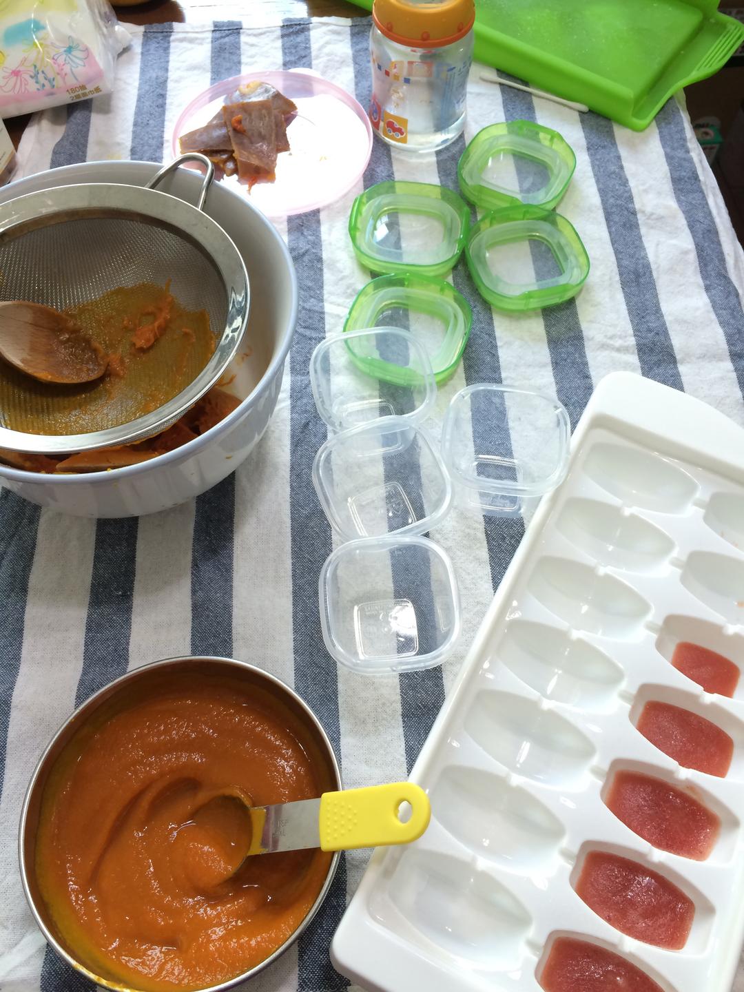 4-5个月宝宝辅食蔬果泥的制作