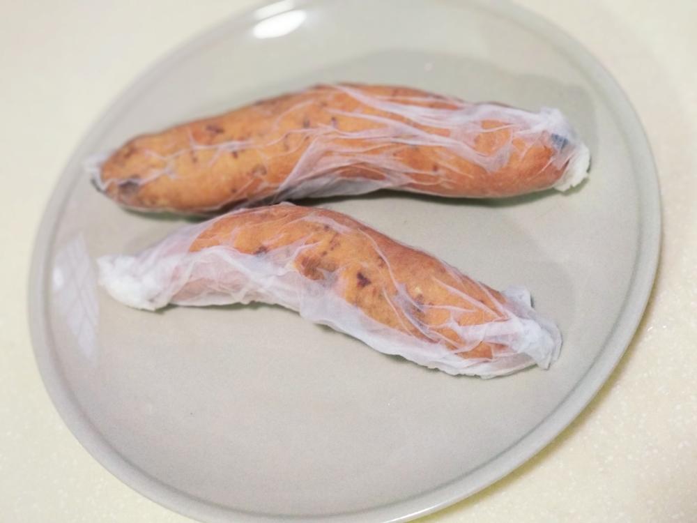 【鸡蛋培根烤红薯的做法步骤图，怎么做好吃】恩泽宝贝-制作