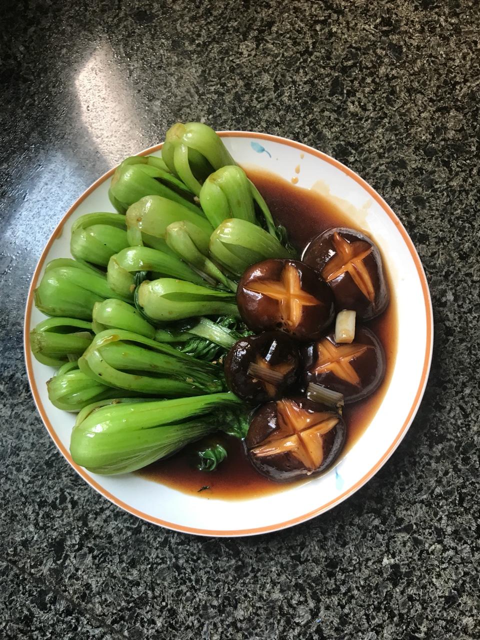 去看去感觉做的香菇青菜