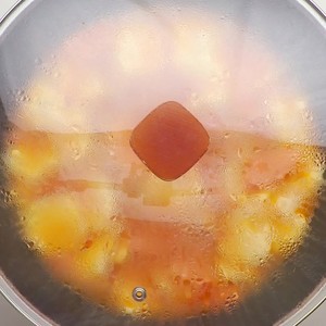 番茄火腿揪面片的做法 步骤4
